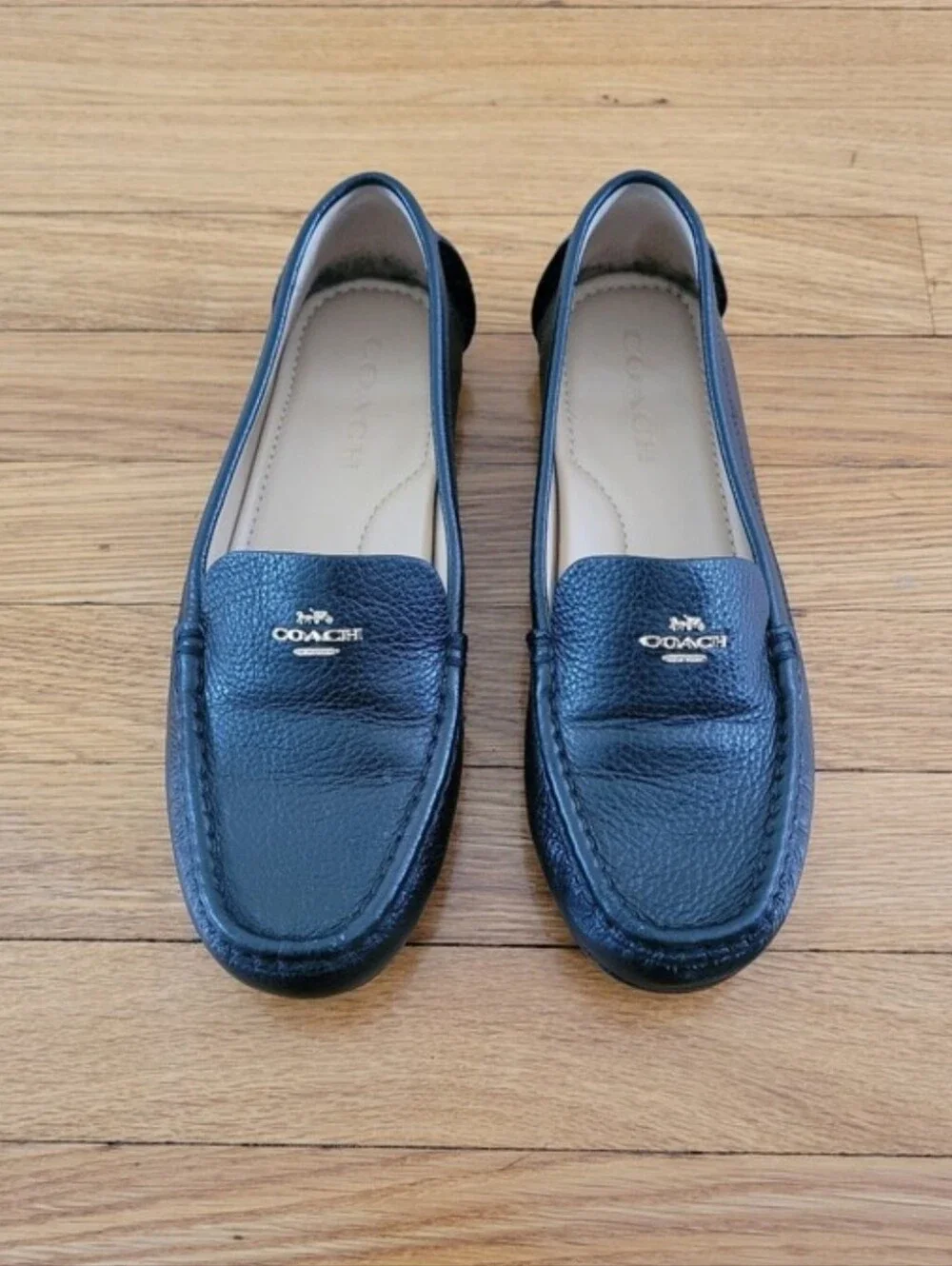 COACH LEATHER MARLEY DRIVER LOAFERS